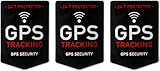 Qaziuy GPS Tracking 3 Stück GPS Aufkleber Schwarz Fahrrad Aufkleber Diebstahlschutz GPS Aufkleber für Fahrrad, Motorrad und Auto Wetterfest, UV-Beständig