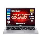 acer Aspire Go Laptop Silver Intel i7-13620H 10 Core 3,5 GHz, RAM DDR5 16 GB, SSD NVMe 512 GB, Display 15,6 Zoll FHD, Notebook mit Win 11 Pro, Wi-Fi 6, Garantie Italien