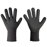 Illkjasfc 3 mm Neopren-Schwimmhandschuhe, Unisex, kratzfest, hält warm, Tauchhandschuhe zum Schnorcheln, Angeln, Winterschwimmausrüstung