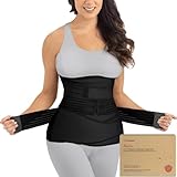 KeaBabies Revive 3 in 1 Postpartum Gürtel für Damen -Bauchgurt nach Geburt Kaiserschnitt,Rückbildungsgürtel nach Geburt,Bauchband nach Geburt,Bauchgurt Schwangerschaft (Midnight Black, M/L