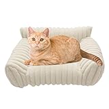 Katzenbett Couch, Gemütliche Kuschel Liege, Plüsch Knautschfest Katzen Und Hunde Sofa Für Wohnzimmer Schlafzimmer Innenbereich Terrasse Reise