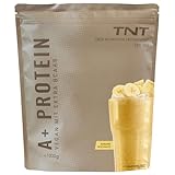 TNT A+ Protein Pulver Vegan (1kg) • Veganer Protein-Shake • 33 Portionen • 22g Protein pro Portion • Reich an BCAAs + Leucin • Pflanzliches Eiweißpulver • Made in Germany • Banane Geschmack