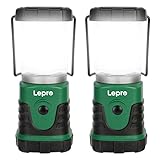 Lepro LED Campinglampe, Mini Camping Laterne, 350LM, 4 Lichtmodi, 3 AA Batterie batteriebetriebene Suchscheinwerfer Camping Lampen mit Bügel & Haken, Batterie nicht enthalten, 2 Pack