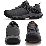 ASTERO Sneaker Herren Leicht Wanderschuhe Grau 45