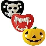 VICASKY 3Stücke Halloween für Neugeborene mit Kürbis Schädel und Vampir Design Babypartybevorzugungen für Ruhige Nächte