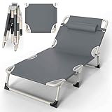 AWYYA Karpfenliege mit Abnehmbarem Memory Foam-Kissen, Verdicktes Stahlrohr, Ergonomisches Design, Geeignet for Das Nickerchen im Büro und Die Krankenhauspflege, Aufgeklappt: 190 X 68, Zusammengeklapp