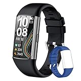 Smartwatch Damen Herren, Schrittzähler Uhr Fitnessuhr mit Pulsuhr SpO2 Schlafmonitor Kalorien, Fitness Uhr Damen IP68 Wasserdicht Fitness Tracker Blutdruckmessgerät Uhr Fitnessuhren für iOS & Android