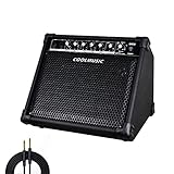 Coolmusic DM30 AMP 30 Watt Elektronischer Drumverstärker Keyboard-Verstärker mit Aux In und Bluetooth, 2 Eingänge, 3-Band EQ und DI OUT