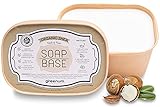 BIO Sheabutter Seifenbasis zum Seifengießen, Glycerinseife, Rohseife zum Gießen, SLS FREI + SLES FREI, 100% Vegan, umweltfreundlich verpackt, 1KG