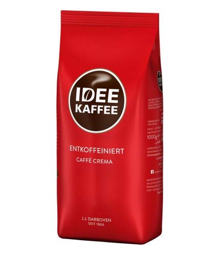 IDEE KAFFEE Entkoffeiniert Cafe Crema 4x 1000 g Bohnen