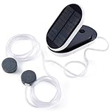 Teichpumpe Solar mit Akku, Teichbelüfter Sauerstoffpumpe für Teich Solar mit 3 Arbeitsmodi und 2 Luftsteine, Aquarium Sauerstoffpumpe für Angeln, Hydroponic, Fischtransport