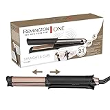 Remington ONE Glätteisen & Lockenstab [2in1 Multistyler] Glätt-/ Lockenmodus mit zuschaltbarer beheizter Außenfläche, 150-230°C, digitales Display, Haarglätter S6077