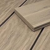 HORI WPC Terrassendiele Beige | Terrassenplatten | beidseitig verwendbar | Terrassenboden | Dielen | WPC Holzfliesen | Terrasse Garten Balkon | Maui | Dielenlänge: MUSTER 150 mm