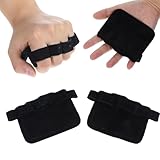 Bewudy 2 Stück Fitness Griffpolster, Handschuhe Griffpads für Krafttraining Trainingshandschuhe Herren Damen für Kraftsport Klimmzüge Lifting Workout Gym(Schwarz)