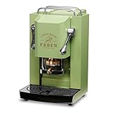 FABER COFFEE MACHINES | Pro Deluxe-Modell | 44 mm Kaffeepad-Maschine | Säure Green Finish Chrom | Messing-Padspresse