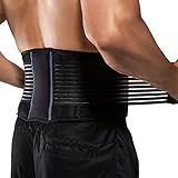 BraceUP Rückengurt, Rückenstützgürtel - Atmungsaktive Rückenbandage Herren und Damen, Rückenstütze, Lendenwirbelstütze gürtel für unteren Rücken bei Ischias (L/XL)