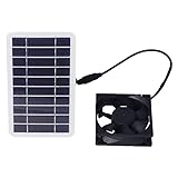 Solar Panel Set, Solar Charging Board, Solar Pet Abluftventilator Set für Outdoor Radfahren, Klettern, Wandern, Camping, Reisen