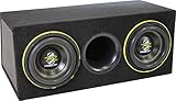 Ground Zero GZHW 20XSPL-D1 BR Dual- 20cm SPL Subwoofer im Gehäuse - Gehäusesubwoofer, hochwertiges Gehäuse aus MDF, 1200 Watt RMS Belastbarkeit, 2x2 Ohm