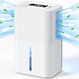 2,7 l elektrischer Luftentfeuchter, leiser Raumentfeuchter mit automatischer Abschaltung, 6-8-10-Stunden-Timer, Schlafmodus, 7-farbiges Nachtlicht, tragbar, Badezimmer