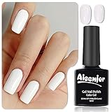 Aieenjor UV Nagellack Weiß, Schellack Nagellack Weiß, Manicure Gellack, DIY Gel Maniküre Design, White Gel Nail Polish 10ML