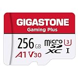 Gigastone Gaming Plus Micro SD Karte 256GB + SD Adapter, Kompatibel mit Switch, SD Karte Lesegeschwindigkeit bis zu 100MB/s. MicroSDXC Speicherkarte UHS-I A1 U3 V30 Klasse 10, 4K UHD Video
