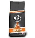 Der-Franz Kaffee, aromatisiert mit Karamaell, Intensität3/5, Arabica und Robusta Kaffeebohnen, 1000 g