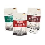 Venandi Animal - Premium Nassfutter für Katzen, Probierpaket I, Huhn, Pute, Rind, 12 x 125 g (12er Pack), getreidefrei und naturbelassen