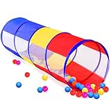 Fantasievoller Spieltunnel für Kinder ab 1 2 3 Jahr,Vielseitiger Krabbeltunnel,auch als Agility Tunnel für Haustiere wie Hunde und Kaninchen,Perfekt für Innen- und Außenbereiche,Rainbow Tunnel