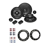 Hifonics VX 6.2E Lautsprecher mit Einbauset passend für VW Volkswagen T5 Transporter 2003-2015 Türen vorne 400 Watt 165mm 2 Wege Kompo