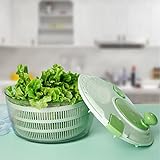 Große Salatschleuder, 4 L Gemüsetrockner, Multifunktions-Salatschleuder, Salatabtropfschale für die Küche zu Hause