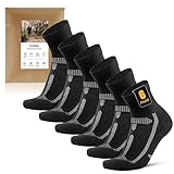 YESWEL 6 Paar Laufsocken Herren 43-46, Quarter Sportsocken mit Polsterung, Atmungsaktive Running Socken für Laufen,Sport (Schwarz)