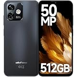 Ulefone Note 16 Pro 512GB Handy Ohne Vertrag Android 13, 50MP Kamera 16GB RAM Octa Core Smartphone, 4400mAh 6.52” 4G Dual SIM Simlockfrei Handy Fingerabdruck Face ID GPS 2 Jahre Garantie -Schwarz