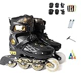 Verstellbare, professionelle Fancy Skate-Inline-Rollschuhe für Kinder und Erwachsene, Outdoor-Rollerblades für Clubjungen und -mädchen mit Schutzausrüstung