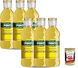 Ponti, Gastronomische Glasur mit Zitronensaft, cremig und erfrischend, ideal zum Aroma -Fleisch-, Fisch- und Obstsalatgerichten, 6x 220 g + Italian Gourmet polpa 400g