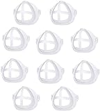BbTeK 5/10 Stück 3D Maskenhalterung Maskenhalter, Halterung für Masken, Stützrahmen, Innenkissen für Masken, Lippenstift Schutz Ständer Transparent (Size : 10 Stück)