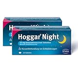 Hoggar Night - 2 x 20 Schlaftabletten zur Hilfe beim Einschlafen und bei akuten Schlafstörungen - Gut verträglich, für erholsamen Schlaf