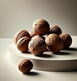 Braun Gewürze - Muskatnuss ganz 12 Stück, beste Qualität erntefrisch aus Sri Lanka, im wiederverschließbaren Kraftpapiertüte, Nutmeg