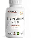 L-Arginin 360 Kapseln vegan - mit 6000 mg pflanzlichem L-Arginin aus Fermentation (davon 6000 mg reines L-Arginin) je Tagesdosis - Ohne Zusätze - Made in Germany - 100% vegan
