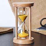 YMXCNM Sanduhr,Kreative Original Holz Sanduhr Wohnzimmer Ornament, 3/5/10/15/20/30 Minuten Drop-Proof Glas Timer Desktop Decor, Für Küche Restaurant Dekorativ,5Min