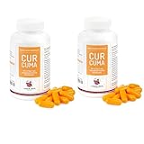 Curcuma Extrakt + Extrakt aus schwarzem Pfeffer - vegan - hochdosiert - 2er-Pack