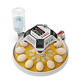 Brutautomat Vollautomatisch,BibiBirds Inkubator Hühner 12 Eier,Mit Automatischer Steuerung Von Feuchtigkeit, Temperatur Und Einem Automatischen Rotationsystem Ausgestattet für HüHnerstall ,Wachtel