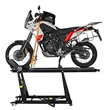 TRUTZHOLM Motorradhebebühne hydraulisch 450 kg Motorradrampe Hebebühne Heber Montagebühne für Motorrad Moped (Schwarz, XL-Breite 55 cm)