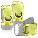 Toddmomy 3 Stück Mini LED Taschenlampe: Klein taschenlampe kurbel notfall für Notfall, Outdoor, Camping