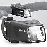 Büchel Ahead Frontlicht I 35/15 Lux Design genau mittig am Lenker StVZO zugelassen und Regenfest LED Fahrradbeleuchtung Fahrradlampe Vorne, Fahrrad Licht, Front, Schwarz