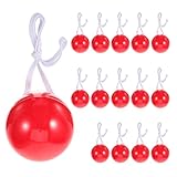 COOLHIYA 15 stücke Rot Circus Clown Nase Rentier Led Glowing Rudolph Clown Halloween Kostüm Cosplay Nase Für Halloween Weihnachten Kostüm Party