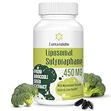 Liposomales Sulforaphan Hochdosiert, 450mg Tagesdosis, Brokkoli Kapseln aus Brokkolisprossen Extrakt, Reich an Aktivem Myrosinase & Sulforaphan, 5X Advanced Formula, Vegan (60 Kapseln)