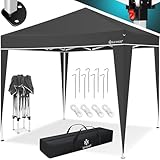KESSER® Pavillon 3x3m | inkl. Tasche mit Rollen | Pop-Up Klicksystem | wasserdicht | UV-Schutz 50+ | Faltpavillon | Gartenpavillon | Gartenzelt | Partyzelt | Metall-Verstrebungen | Anthrazit