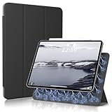 ZOYU Magnetische Hülle für iPad Pro 11 4./ 3./ 2. Generation 2022/2021/2020, Leistungsstarke Magnetbefestigung, Auto Ruhen/Wecken, Schlanke dreifach Faltbare Standabdeckung, Schwarz