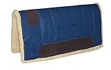 AMKA Westernpad BLAU Western Pad Inka mit Teddy Fleece Unterseite aus 100% Polyester, 75 cm lang x 80 cm breit, Lederverstärkt