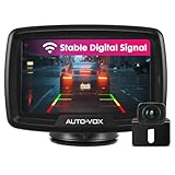 AUTO-VOX Digital Kabellos Rückfahrkamera CS2, Drahtlose Rückfahrkamera mit 4,3' LCD Monitor, Funk Rückfahrkameras mit IP68 Wasserdicht, Nachtsicht, Interne Antenne, Einfache Installation